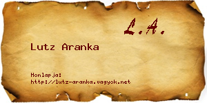 Lutz Aranka névjegykártya